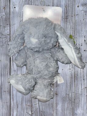 NWT Carried Away 12” Grey Shaggy Bunny Rabbit Stuffed  Plush  Stepping Stones
